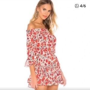 MISA Los Angeles Darla Floral Off-Shoulder Mini Dress XS